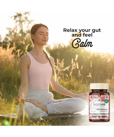 DigestLive Stress Constipation Relief Laxative for Women 30 Capsules 100% Herbal Stool Softener - Female Gentle Natural Colon Cleanse Detox Bloating & Gas Fast-Acting Vegan Gluten & GMO-Free - Buy Online on GoSupps.com