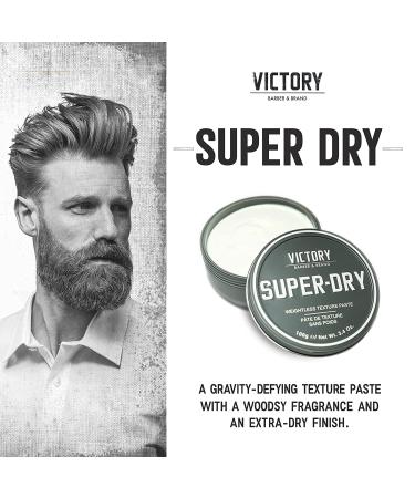 Victory Barber & Brand Super-Dry Matte Hair Paste for Men | Made in USA | Oil-Free Texture Paste for Effortlessly Cool Look - Buy Online on GoSupps.com