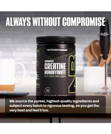 NutraBio Pure Micronized Creatine Monohydrate Powder Supplement, Unflavored, (300 g) - Supports Bulk Muscle Energy, Recovery, and Strength - HPLC Tested Creatine Powder Supplement for Men and Women Unflavored 300g - Buy Online on GoSupps.com