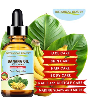 Botanical Beauty BANANA OIL 100% Natural Pure Virgin Unrefined Cold Pressed Carrier Oil for Face Skin Hair Lip Nails for Dry Sensitive Normal Skin 2 Fl Oz 60 ml - Buy Online on GoSupps.com