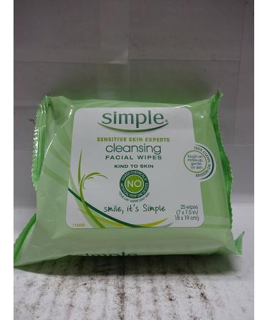 Simple Cleansing Facial Wipes - 25 Pack | Gentle Makeup Remover | Ideal for All Skin Types | International Shipping Available - Buy Online on GoSupps.com