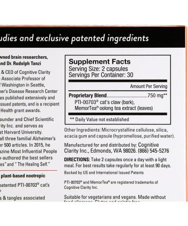 Percepta Plant-Based Memory Support - Natural Nootropic for Memory, Focus & Concentration - 30 Day Supply - Buy Online on GoSupps.com