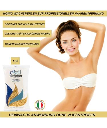 Dstil 1 kg Honey Wax Pearls for Hair Removal | Brazilian Face Armpits Legs & Bikini Waxing - Buy Online on GoSupps.com