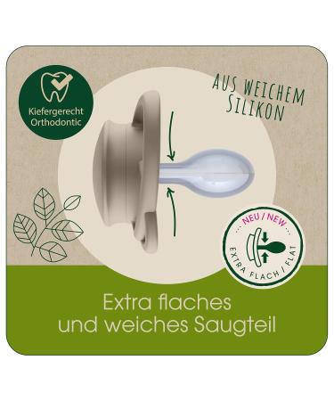 Nip Schnuller Green My Butterfly Pacifier - Sustainable Eco-Friendly Extra Flat Silicone for 0-6 Months - Buy Online on GoSupps.com