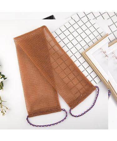 Back Washing Towel | Wash Cloths for Showering - Deep Cleansing Back Scrub Cloth for for Showering All Skin Types Mud Scrubbing Tool Brown - Buy Online on GoSupps.com
