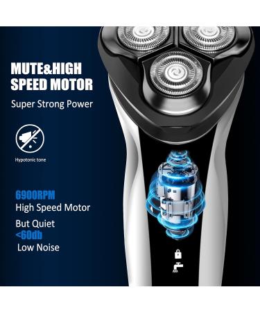 Buy SIWIEY 4D Cordless Electric Razor for Men - Rechargeable Wet/Dry Rotary Shaver with Pop-up Trimmer IPX6 Waterproof LED Display 8000 RPM - Perfect Grooming Solution - Buy Online on GoSupps.com