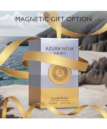 Azura Noir for Men Eau De Parfum - Woody Spicy Fragrance - Long-Lasting Cologne Choice For Daily Wear - Top Notes of Lemon Nigerien Ginger Refreshing Mint & Lavender - Elegant 100ml Bottle - Buy Online on GoSupps.com
