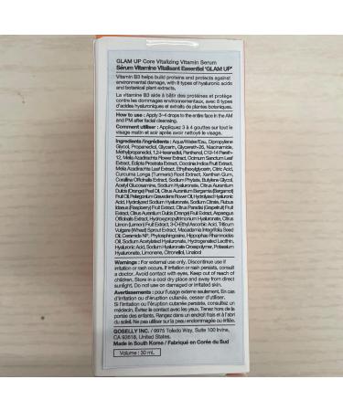 GLAM UP Vitamin-C Niacinamide Serum 30ml - Brightening & Anti-Aging Facial Serum Vegan & Cruelty-Free - Buy Online on GoSupps.com