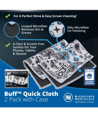 MW Quick Cloth 2 Pack with Case | Paisley Microfiber Cloth for Eyeglasses, Phones, Tablets & Lenses - Buy Online on GoSupps.com