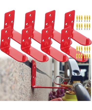 QSLKI 8PCS Fire Extinguisher Holder Universal Fire Extinguisher Holder Fire Hook up to 8 Kg Expansion Screws Home Office Schools Commercial Small and Compact Small and Comfortable Style 1 Model 1