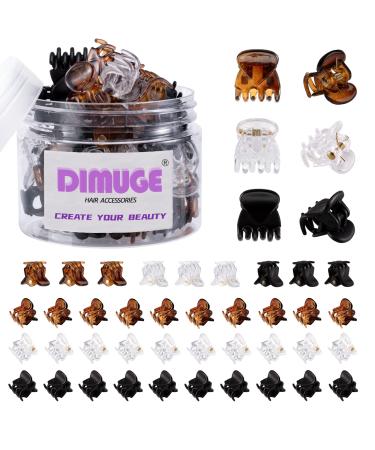 DIMUGE 1/2 Inch Durable Mini Small Hair Claw Clips 45pcs Great for Women & Girls Design Hairstyles  Grip Stronger Jaw Tiny Hair Clips for Hold Hair Back  Bangs  Others Styling. 45 Count (Pack of 1) G-black+brown+clear - Buy Online on GoSupps.com