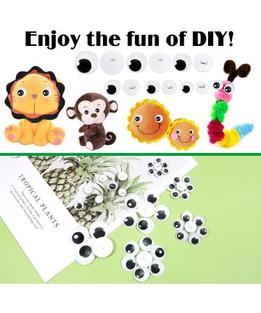 TOAOB 172pcs Sew On Googly Wiggle Eyes Buttons - Assorted Sizes Black Plastic Eyes for DIY Stuffed Animals & Crafts - Buy Online on GoSupps.com