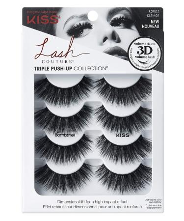 Kiss Lash Couture Triple Push-Up Collection Bombshell (Pack of 3)