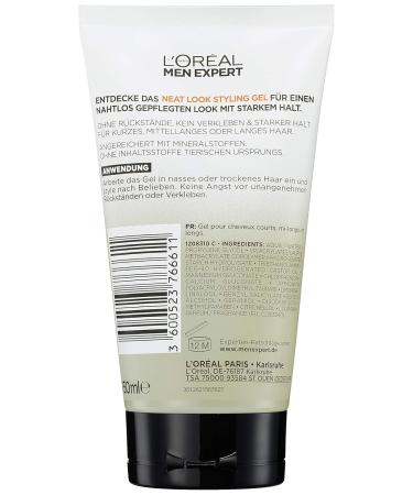 L'Or al Men Expert Styling Gel for Men | Neat Look & Natural Hair Control (4 Pack 150ml) - International Shipping Available - Buy Online on GoSupps.com