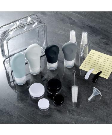 Gemice TSA Approved Travel Bottles - Leak Proof Silicone Squeezable Containers Set (16 Pack) - Grey - Buy Online on GoSupps.com