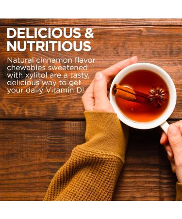 KAL Vitamin D3 Chewables 2000 IU - Sugar Free Cinnamon Flavor - Immune Support & Bone Health - 200 Servings - Buy Online on GoSupps.com