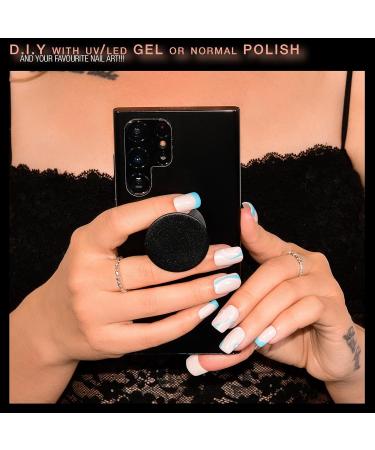 Vixi 600 Medium Square Nail Set with Prep File | 10 Sizes Opaque Express Full Cover False Fingernail Extensions for Salon & Home Use - Buy Online on GoSupps.com