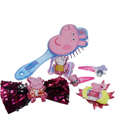 Peppa Pig Hair Accessories Gift Set for Kids Girls | Ages 3+ (6 Pcs) - Hair Bow, Brush, Clips & More | Perfect for Parties, Sleepovers & Makeovers - Buy Online on GoSupps.com