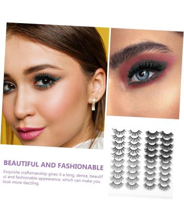 20 Pairs fluffy cross Makeup Tools dense slim cosmetic Adhesive fan eyelash kit artificial eyelashes Cosmetic bag eyes 3d volume lengthen g200 Assorted natural fake lashes - Buy Online on GoSupps.com