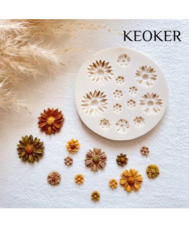 KEOKER Polymer Clay Flower Molds - Set of 2 for Jewelry Making & Earring Decoration - Buy Online on GoSupps.com