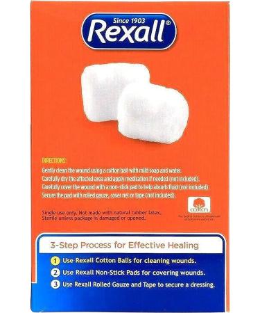 REXALL STERILE Cotton Ball 130CT - Soft and Absorbent | Shop Now - Buy Online on GoSupps.com