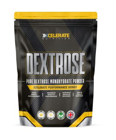 Pure Dextrose Powder 5kg - Carbohydrate Supplement - Energy Supply Glycogen Restore - Unflavoured XCelerate Nutrition White 5 kg (Pack of 1)