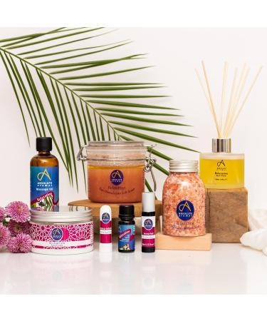 Absolute Aroma Relaxation Bathing & Massage Oil 200ml - Pure Essential Oils of Lavender Chamomile & Bergamot in Jojoba Sweet Almond & Night Candle Base - Soothing Massage Oil for Stress Relief - Buy Online on GoSupps.com