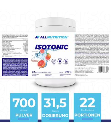 All-Nutrition Isotonic Beverage Powder 700g - Electrolyte Sport Drink with Magnesium Sodium Potassium & Vitamins (Grapefruit Flavor) | International Shipping Available - Buy Online on GoSupps.com