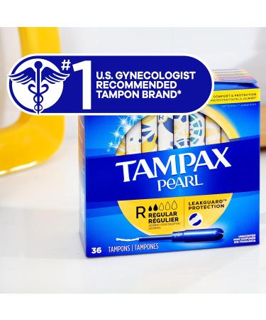 Tampax Pearl Tampons Trio Pack with LeakGuard Braid Light/Regular/Super Absorbency Unscented 64 Count 64 Count Light/Regular/Super - Buy Online on GoSupps.com