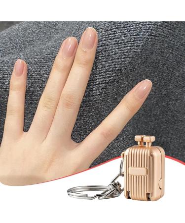 Paodduk Thick Nail Cutter Folding Nail Cutter | Keychain Nail Cutter Clipper | Adults Kids Nail Cutting Polishing Manicure Trimmer for Business Trips Gold S - Buy Online on GoSupps.com