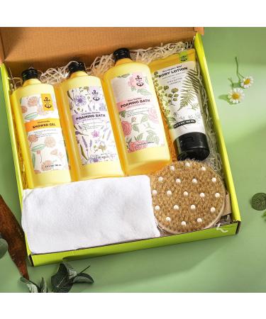 Spa Gift Basket for Women - Relaxing Lavender, Rose, Chamomile, Eucalyptus Scented Self Care Set - Buy Online on GoSupps.com