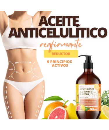 QKnatur - Firming and Reducing Anti-Cellulite Oil (250 ml). With 9 Active Ingredients of Natural Origin for the Maderotherapy Anti-Cellulite Massage - Buy Online on GoSupps.com