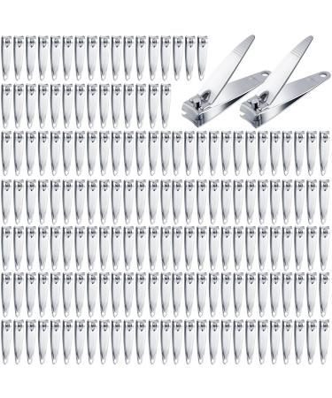Hestya 450 Pcs Nail Clippers Bulk Stainless Steel Clippers Bulk Portable Toenail Clipper Sturdy Nail Cutter Manicure Trimmer Curved for Men Women Toe Travel Pedicure Clip