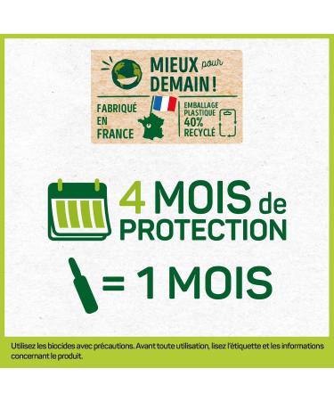 HOPI Anti-Flea Pipette for Cats from 3 to 6 kg - 4 Months of Protection Against Fleas Ticks and Mosquitoes - Plant Extracts - Practical and Easy - Made in France - Buy Online on GoSupps.com