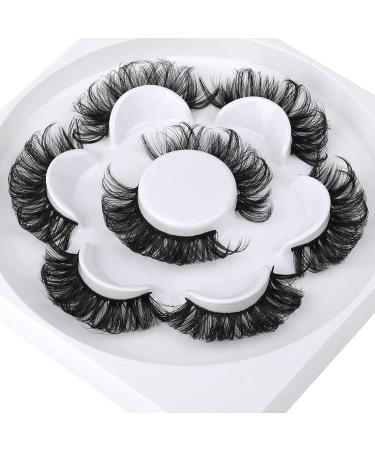 Zenotti D Curly 4 Pairs False Eyelashes - Wispy Russian D Radians, 3D Volume, Natural Look - Fluffy Fake Eye Lashes - Buy Online on GoSupps.com