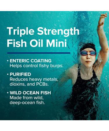 GNC Triple Strength Fish Oil Mini Omega 3 Supplement 1000mg EPA and DHA Supports Heart Brain Skin Eye and Joint Health 60 Mini Softgels 60 Count (Pack of 1) - Buy Online on GoSupps.com
