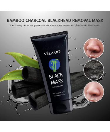 VELAMO Blackhead Remover Mask - Purifying Charcoal Peel Off Mask for Deep Cleansing - 60g - Buy Online on GoSupps.com
