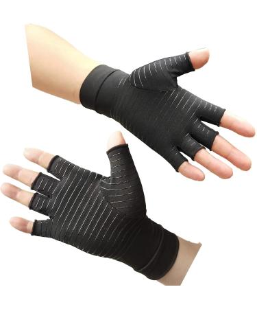Buy Copper Arthritis Compression Gloves for Pain Relief - Ideal for Osteoarthritis & Tendonitis - Men & Women (Size L - Buy Online on GoSupps.com