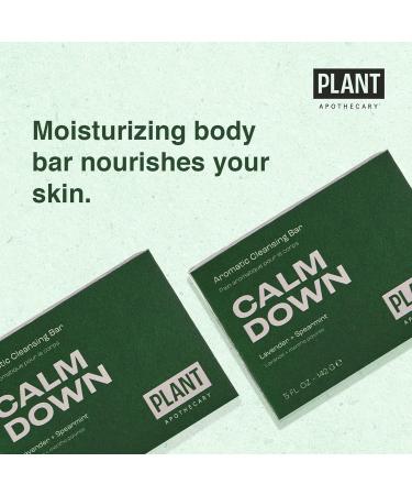 Plant Apothecary Calm Down Moisturizing Shea Butter Soap for Damaged and Dry Skin - Body Soap Bar with Spearmint and Lavender - Natural Ingredients - 5 oz - Buy Online on GoSupps.com