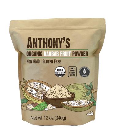 Anthony's Organic Baobab Fruit Powder, 12 oz, Gluten Free, Non GMO - Buy Online on GoSupps.com