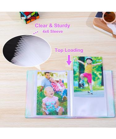 Basumee Small Photo Album 15x10CM - Holds 52 Photos, Ideal for Baby Kids Birthday, Family Anniversary - Purple Blue, 2 Pcs - Buy Online on GoSupps.com