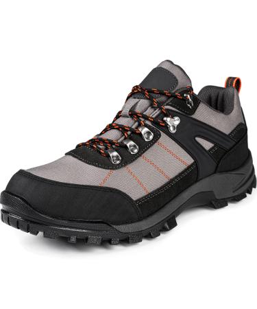 R CORD Hiking Shoes for Men Low Top Waterproof Mens Hiking Shoes Trekking Trails Outdoor Backpacking Mountaineering Shoes 11 Grey