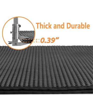Conlun Cat Litter Mat with Double Layer Design - Water and Urine Proof, Scatter Control - Easy to Clean Washable - 23 x 17 Black - Buy Online on GoSupps.com