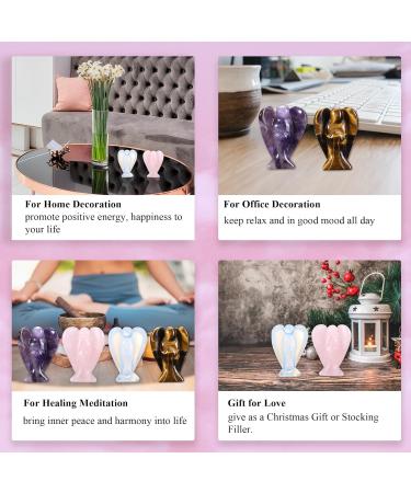 CrystalTears Tiger Eye Guardian Angel: Healing Stone Figurine for Home Decor & Meditation - Perfect Christmas Gift - Buy Online on GoSupps.com