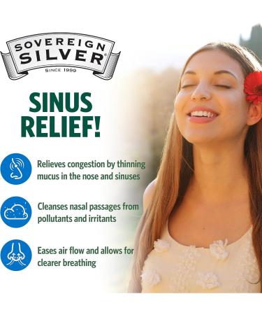 Sovereign Silver Bio-Active Colloidal Silver Hydrosol 10ppm - Immune Support Nasal Spray - 2oz Pack of 2 - International Shipping Available - Buy Online on GoSupps.com