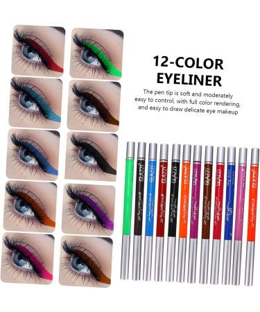 Outanaya 12 Pcs 1 Set Shadow Set Long-lasting Eye Liners Eyeliner Stickers Colorful Paste - Buy Online on GoSupps.com