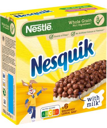 Nesquik 6 Nesquick Cereal Bars 150 g - Buy Online on GoSupps.com