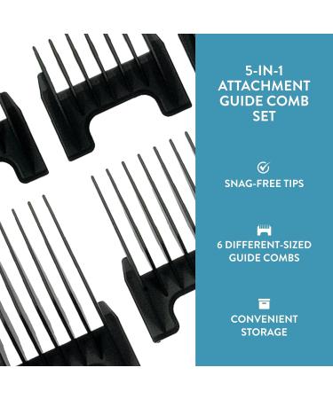 WAHL Professional 5-in-1 Clipper Guide Comb Set | Grooming for Dogs Cats & Horses - Arco Bravura Figura Chromado - Buy Online on GoSupps.com