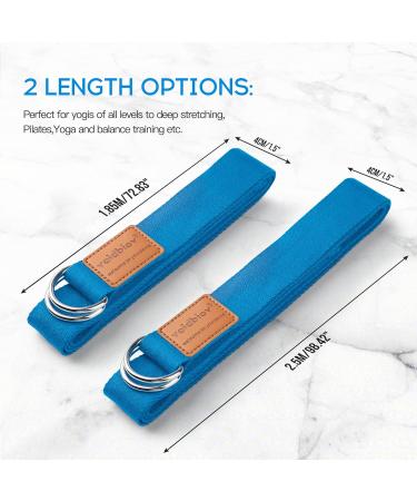 Voidbiov Cintura Yoga 1.85-2.5m | Cotone Naturale per Postura e Stretching - Blauer See 250cm - Buy Online on GoSupps.com