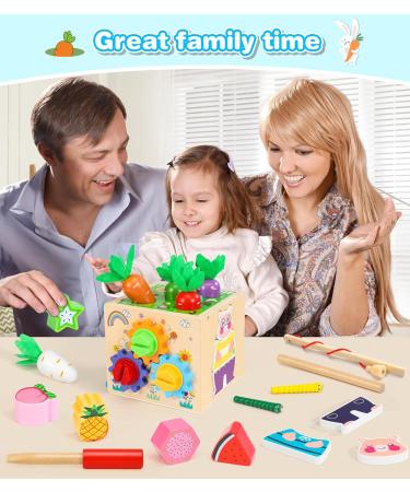 CoolJoya 6-in-1 Montessori Wooden Motor Cubes | STEM Toys for Toddlers | Perfect Gift for Boys & Girls Ages 1+ - Buy Online on GoSupps.com